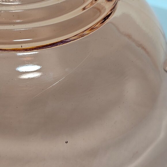 Imperial Glass Double Scroll Pink Bowl 10" vtg oval centerpiece - Picture 10 of 11